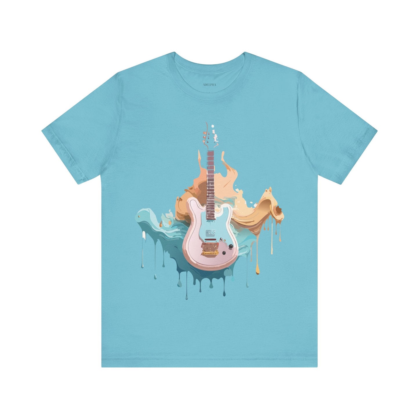 Music Graphic Unisex 100 Cotton Vintage Art with Musical Elements Tee 46