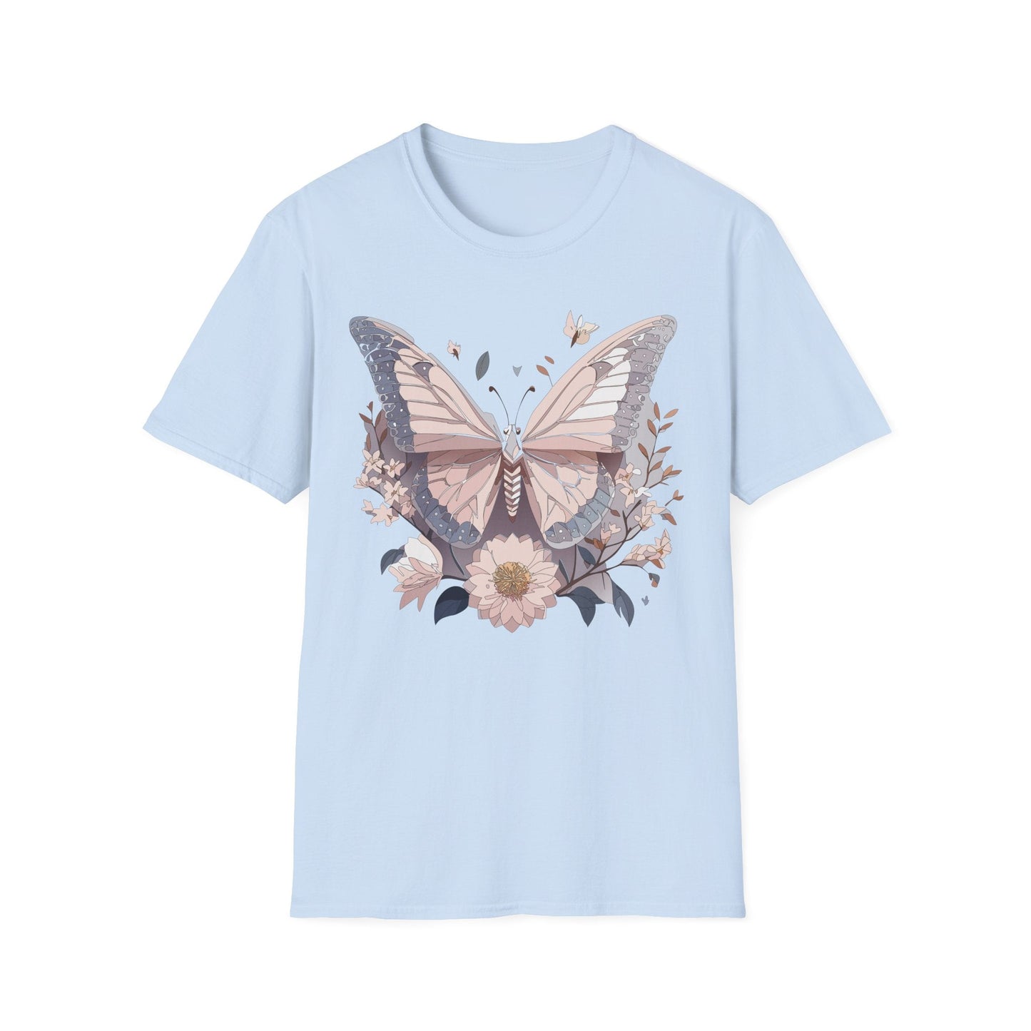 Butterfly Shirt Unisex Gildan Softstyle 64000 Monarch Butterfly Tee 100 Percent Ring Spun Cotton