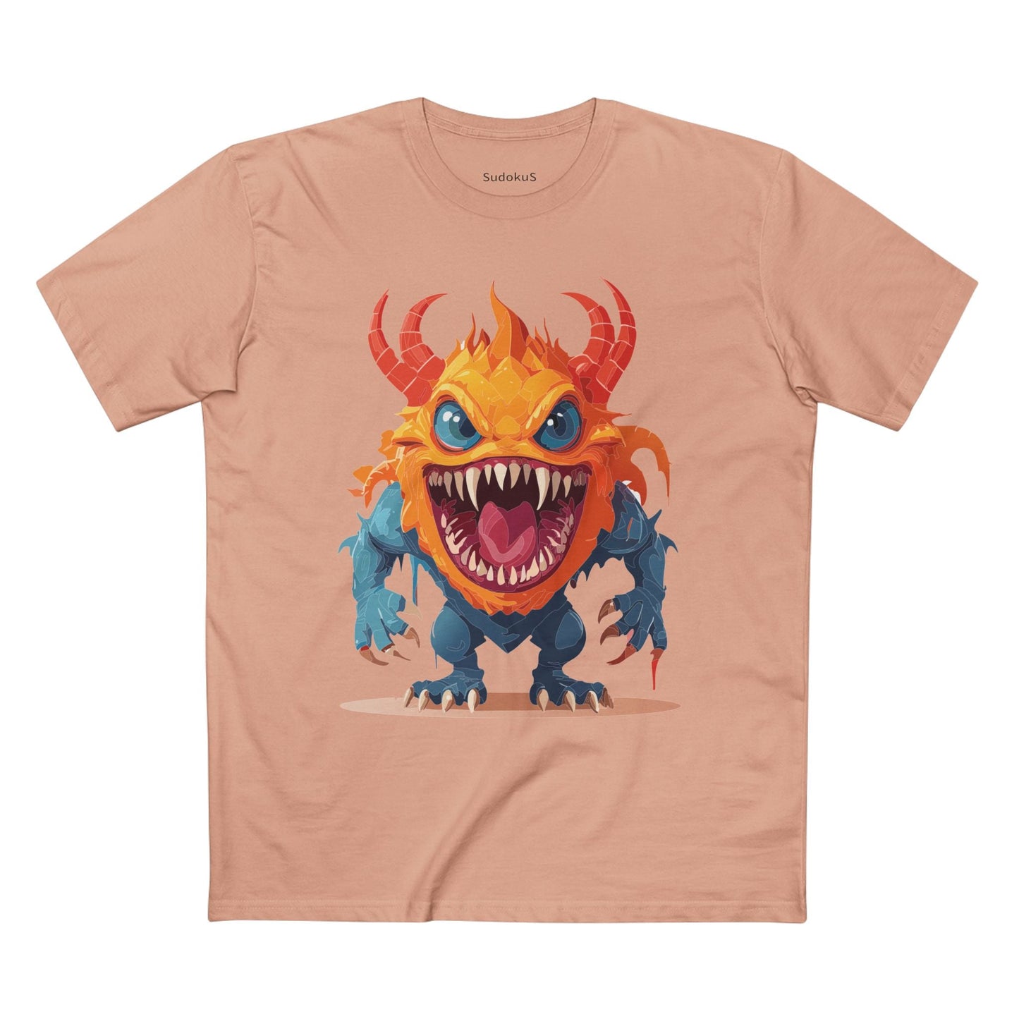 Cartoon Monsters Graphic Unisex 100 Cotton Staple Tee 26