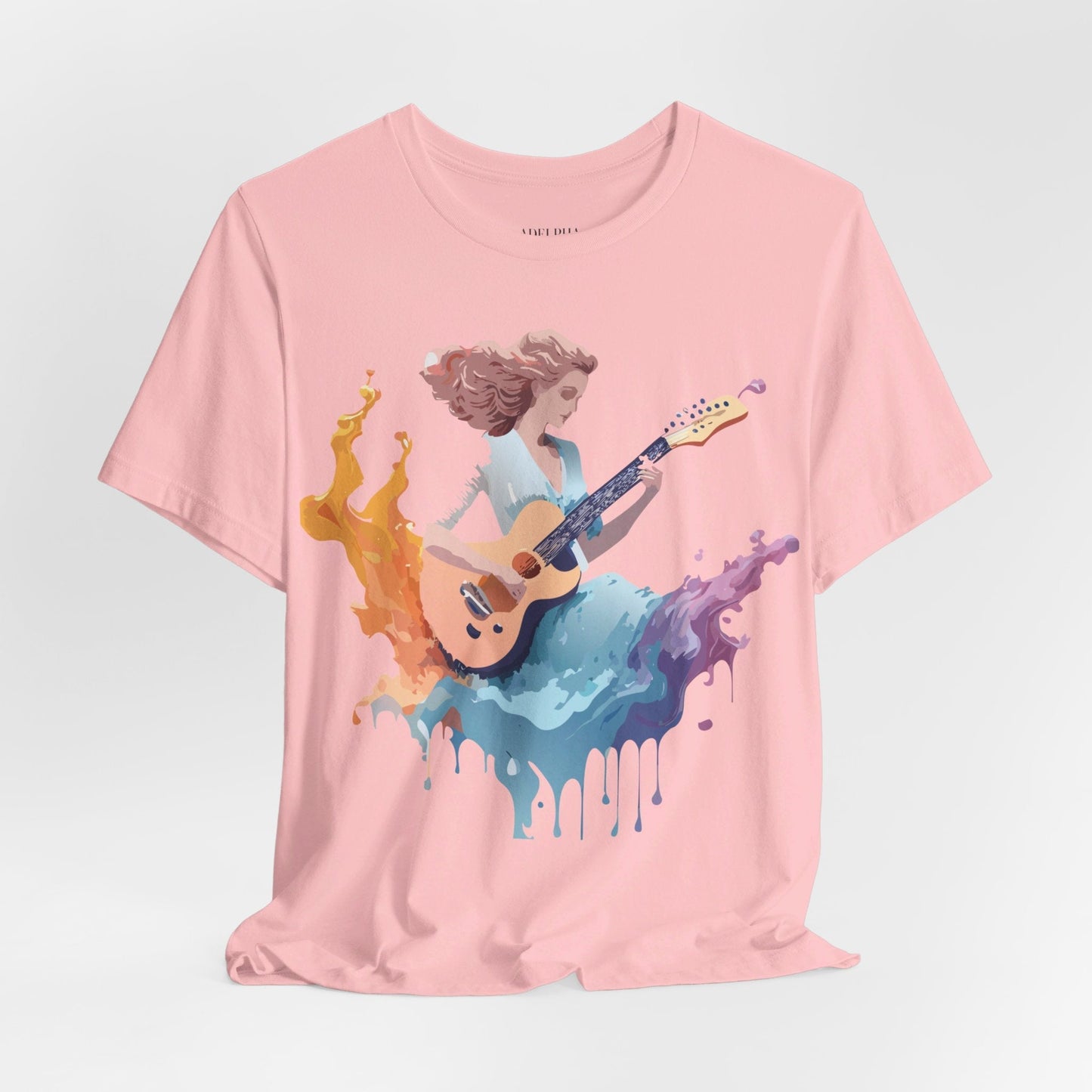 Music Graphic Unisex 100 Cotton Vintage Art with Musical Elements Tee 38