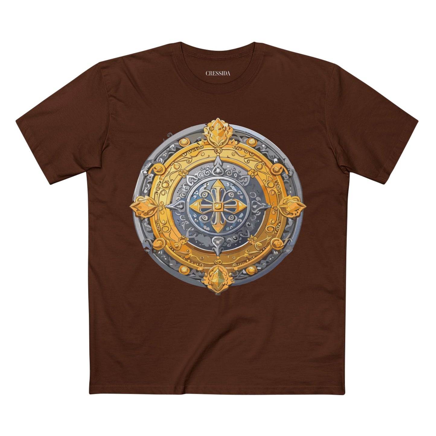 Antique Gold Coin Graphic Design T-Shirt Unisex 100 Cotton With Golden Print Artwork Tee 8