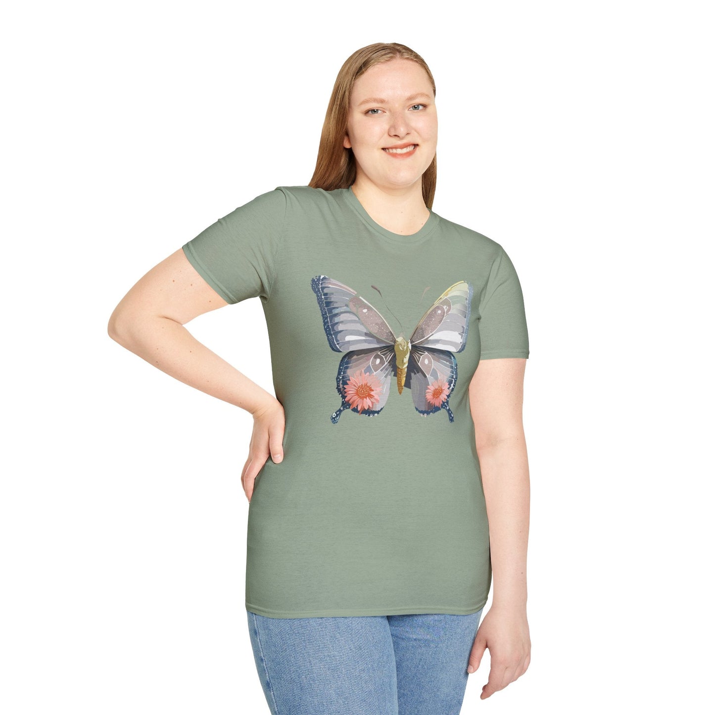 Butterfly Shirt Unisex T Shirt 100 Percent Ring Spun Cotton Softstyle Tee Monarch