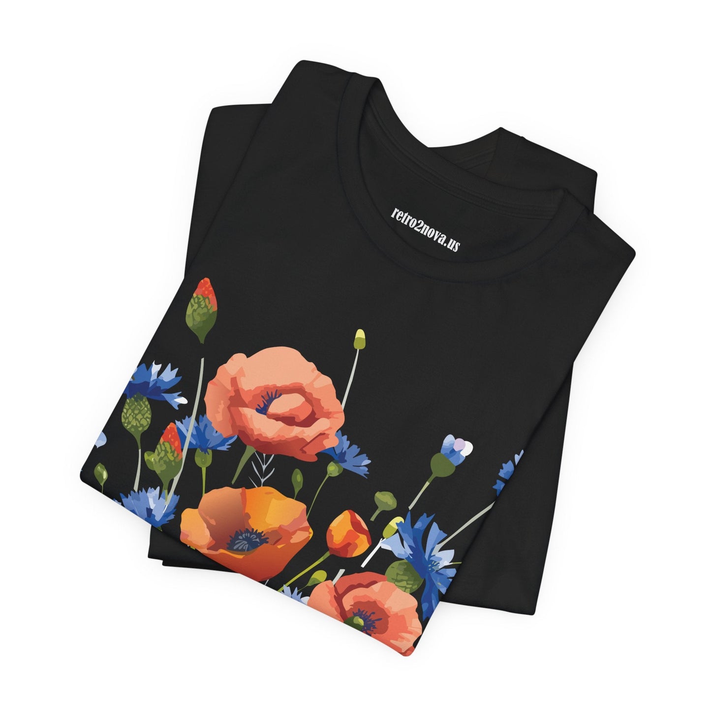 Unisex Floral Shirt Floral Print Tee Lightweight Breathable Fabric Short Sleeve Casual Wear