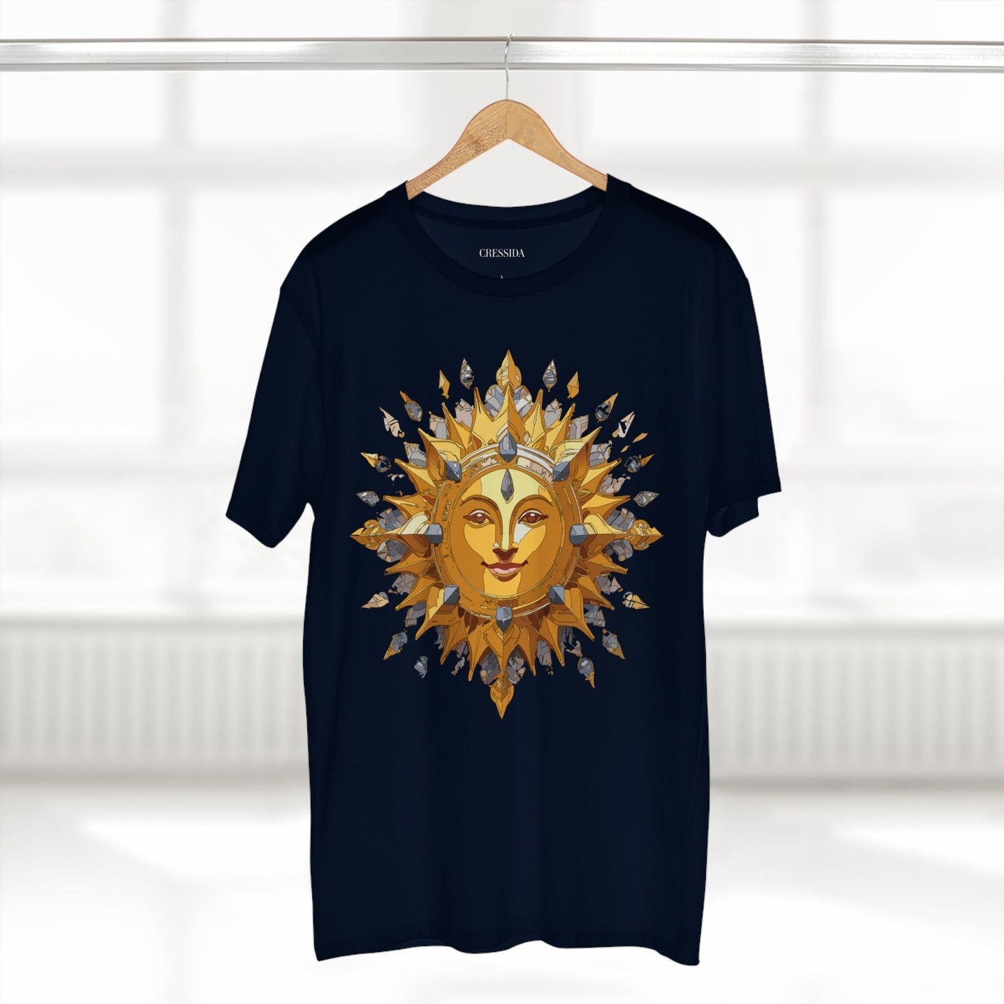 Gold Sun Graphic Unisex 100 Cotton T-Shirt with Golden Art Design 11