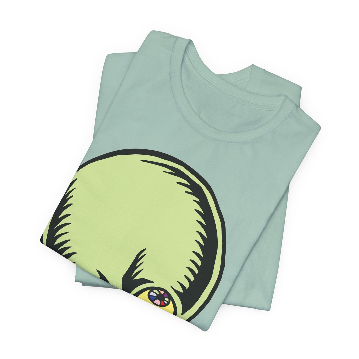 Lt Green Skull Graphic Design Tee, Skull Shirt, Vintage Tees, Art Design T-Shirt, Vintage Graphic Tee, Art Shirts with Skulls