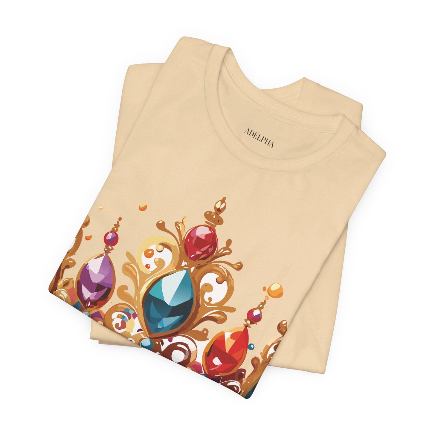 Adelpha Vintage Inspired Graphic Tee Crown Shirt Unisex Short Sleeve Art Design Edition