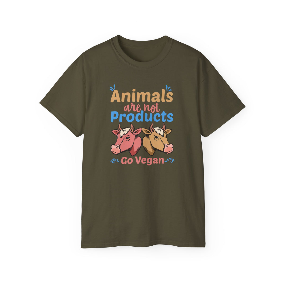 Animals Are Not Products Go Vegan T-Shirt | Vegan Animal Rights Tee