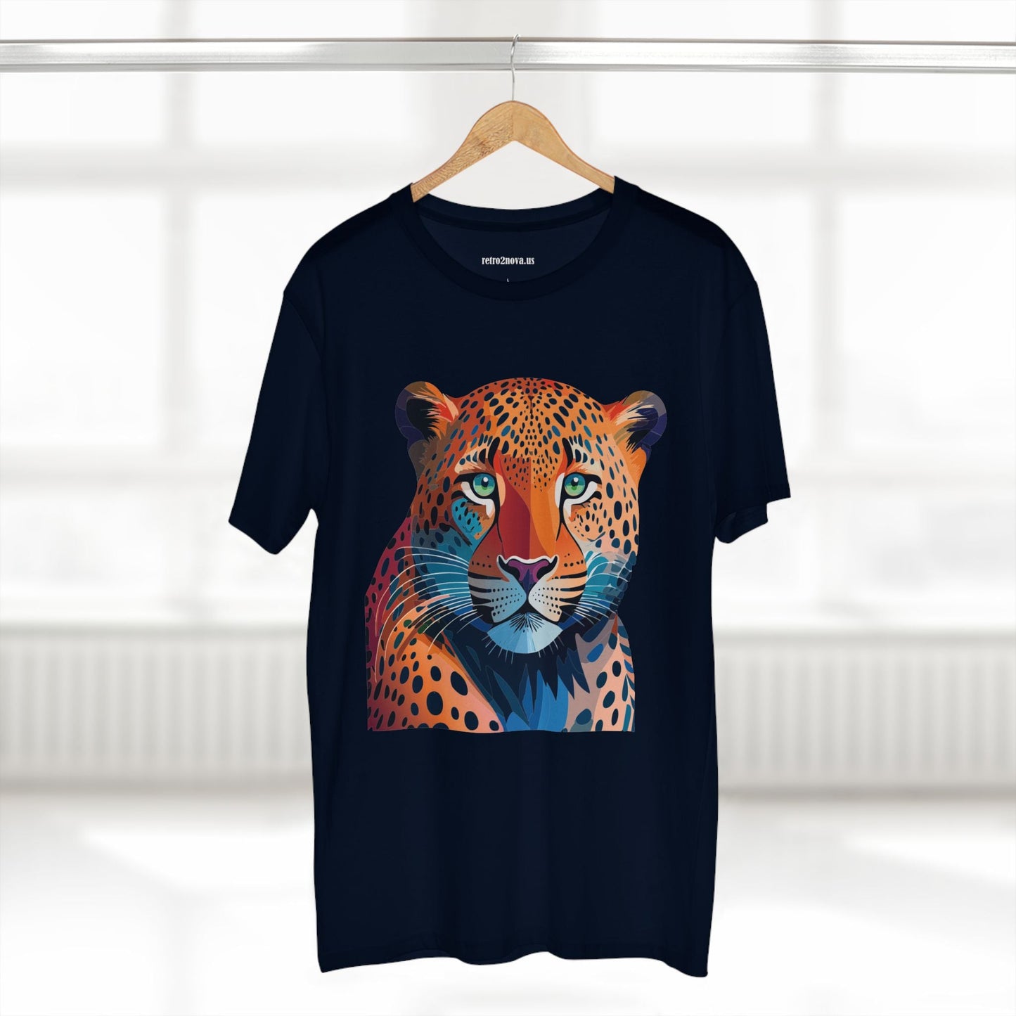 Unisex Cheetah Shirt Premium Cotton Tee With Original Art Design From Retro2Nova Art Collection Soft Breathable Comfort