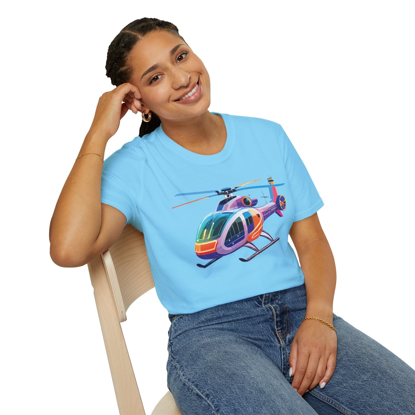 Chopper Helicopter Shirt Unisex T Shirt Softstyle 64000 100 Percent Ring Spun Cotton