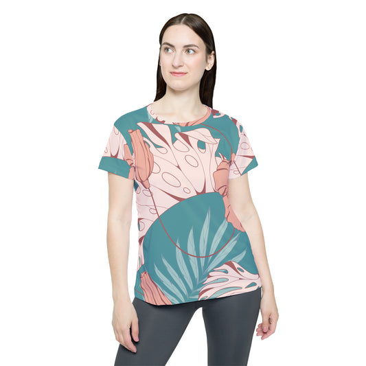 Poly Jersey Tee Shirt with floral prints