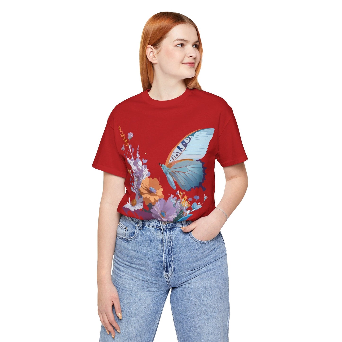 Butterfly Graphic Tee Unisex Jersey Short Sleeve Vintage Inspired Adelpha Art