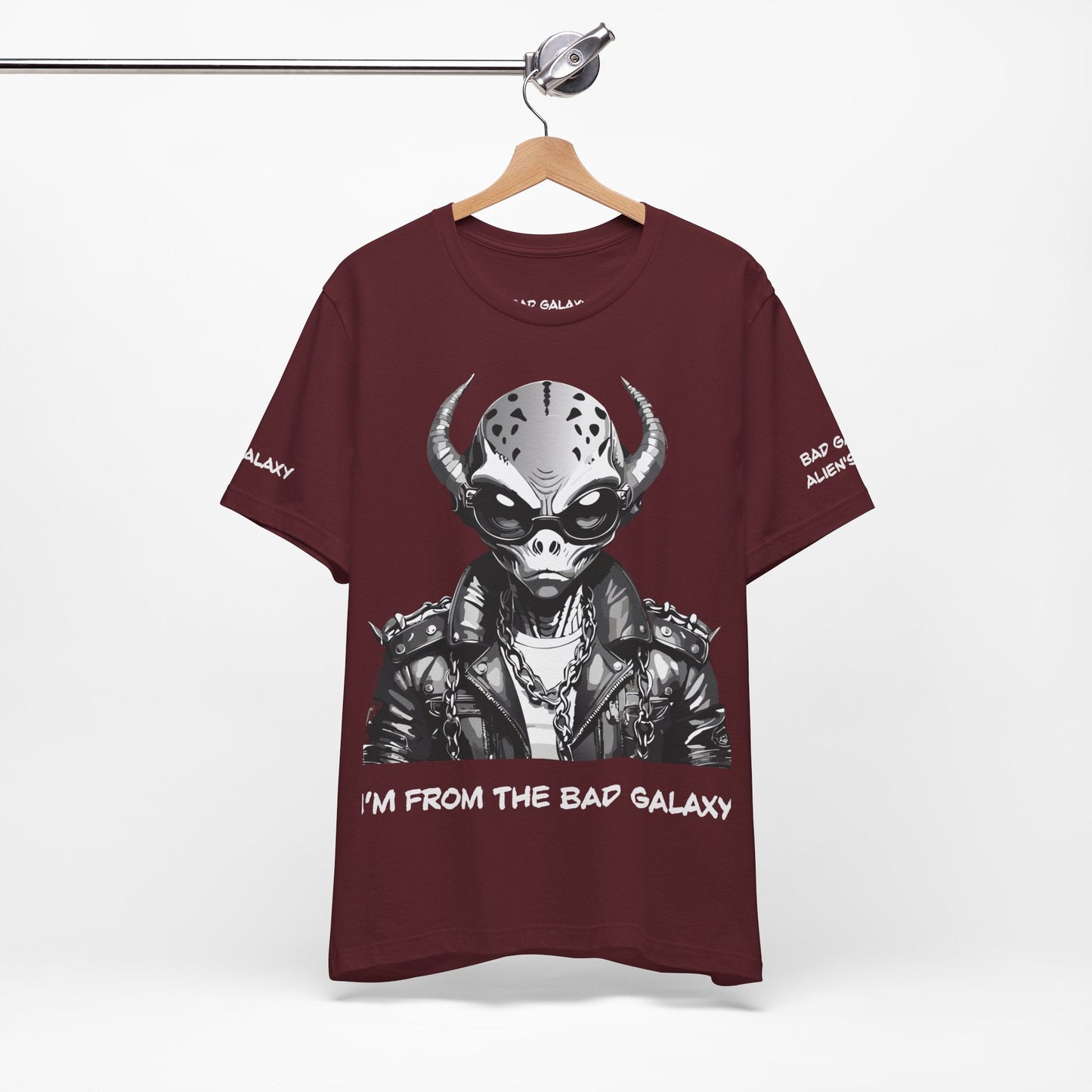 Alien Tee Shirt From Bad Galaxy 100 Percent Cotton Eco Friendly Ink Printed In USA