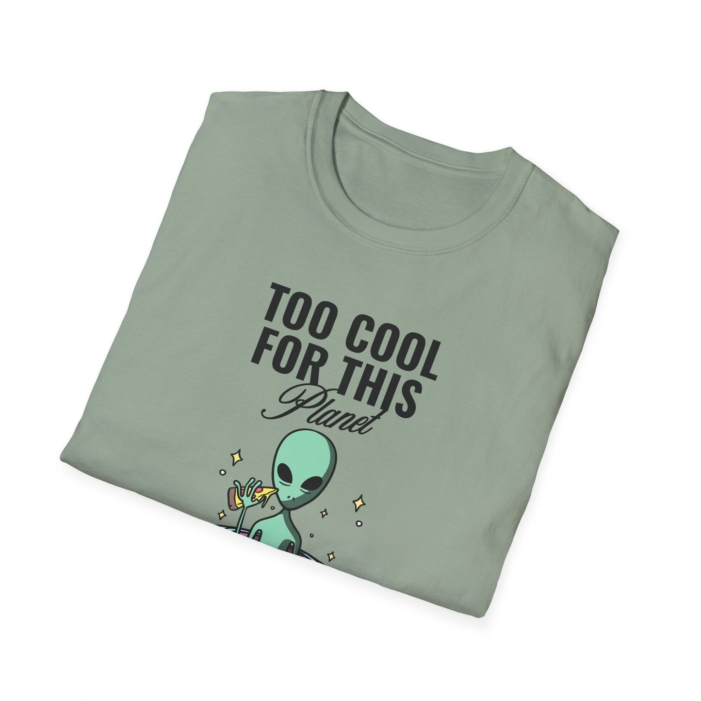 Alien UFO TShirt  Too Cool For This Planet Graphic Tee