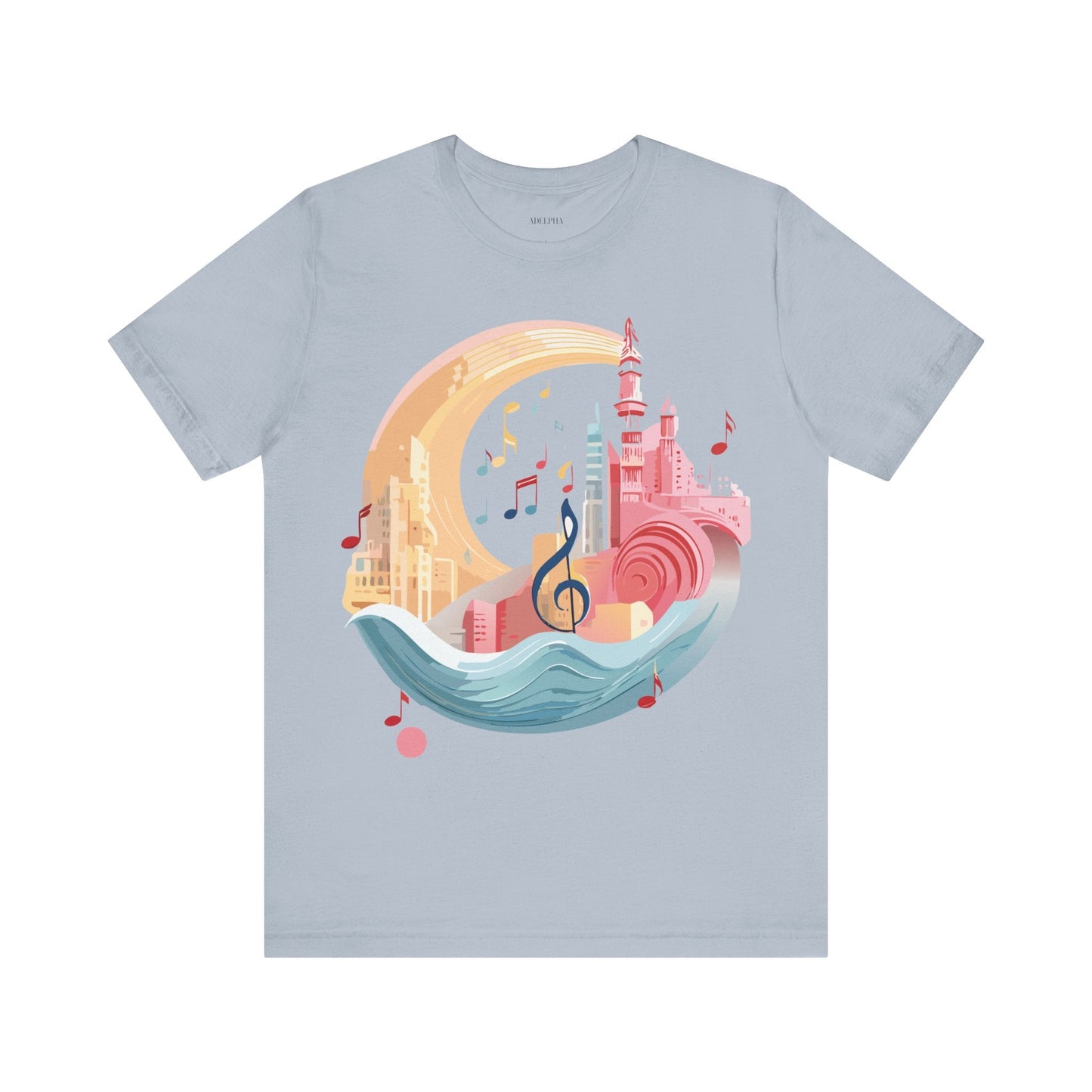 Music Graphic T Shirt Unisex Jersey Short Sleeve Art Design by Adelpha Vintage Inspired Tee