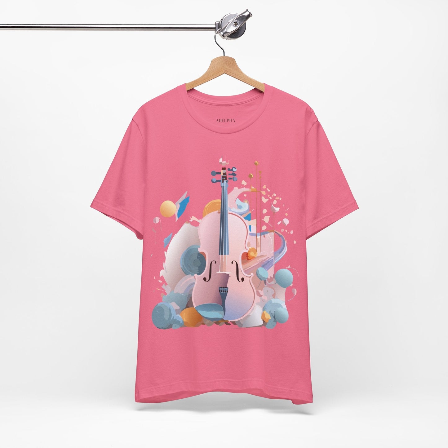 Music Graphic Unisex 100 Cotton Vintage Art with Musical Elements Tee 16