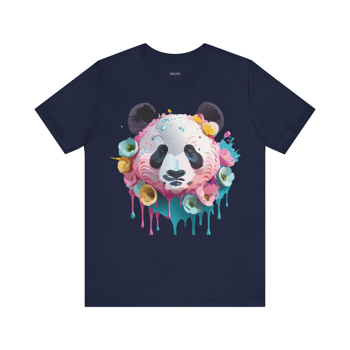 Panda Graphic Unisex Cotton Bella+Canvas Tee with Art Animal Design e51