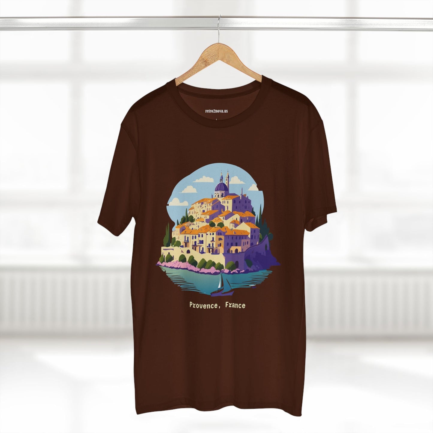 Travel Shirt Provence Tourist Unisex Premium Cotton Tee With Original Art Design Retro2Nova