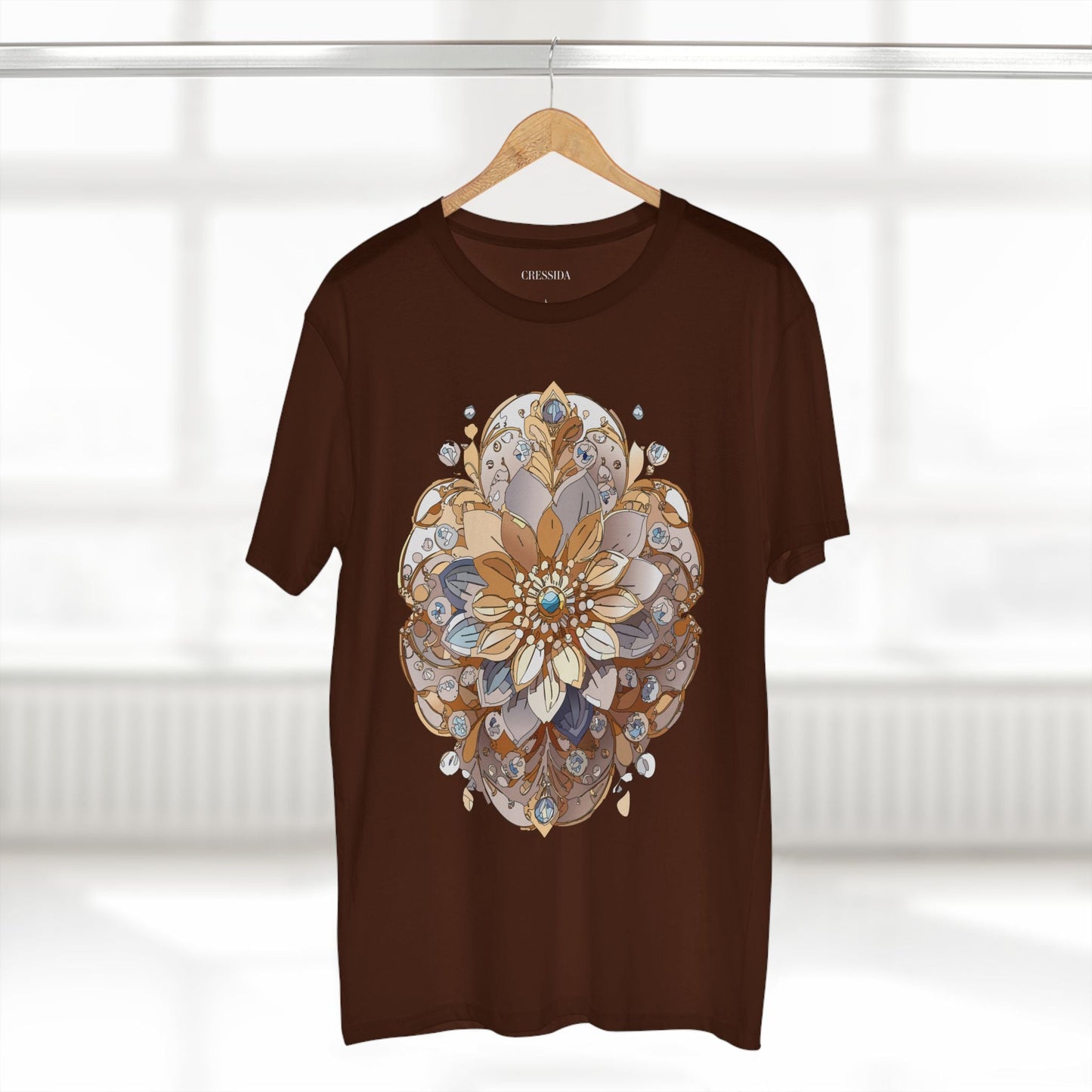 Floral Graphic T-Shirt Unisex 100 Cotton Art Design with Antique Flowers Tee 10