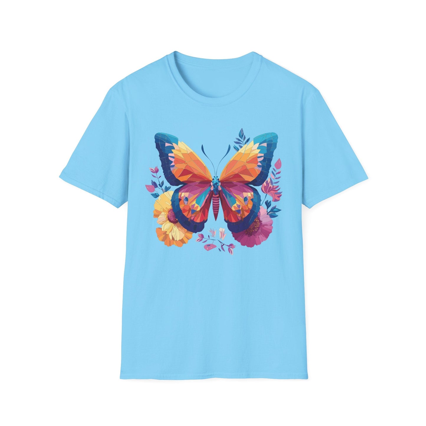 Butterfly Shirt Unisex Softstyle Short Sleeve Tee Monarch Butterfly 100 Percent Cotton