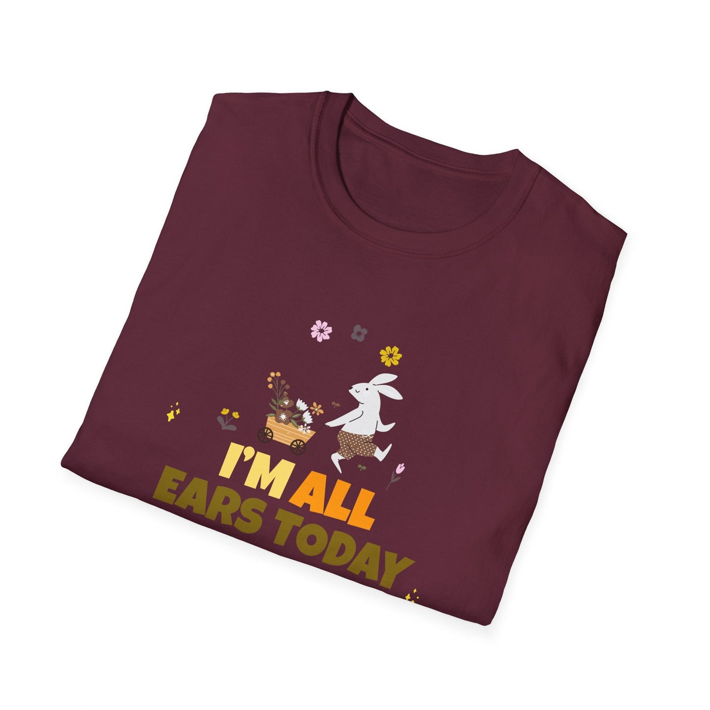 Easter Bunny T Shirt Unisex Gildan Softstyle Tee 100 Percent Ring Spun Cotton Easter Design