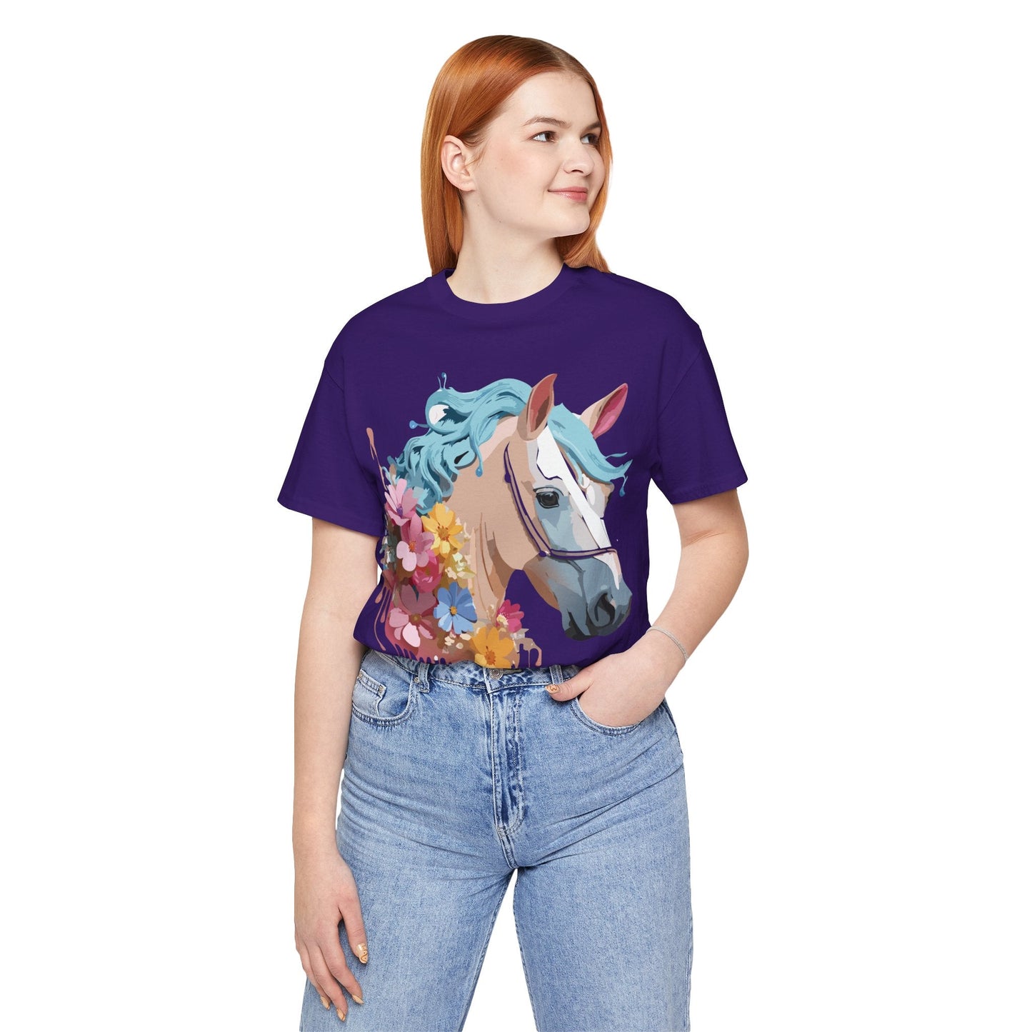 Horse Graphic Unisex 100 Cotton Vintage Animal Art T-Shirt 16