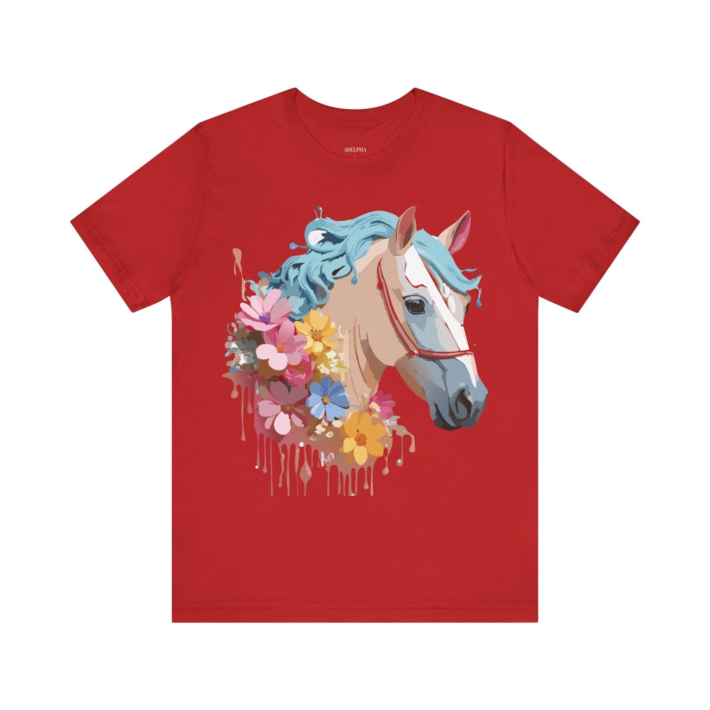 Unisex Horse Graphic Tee From Adelpha Vintage Inspired Art Shirt Short Sleeve Jersey