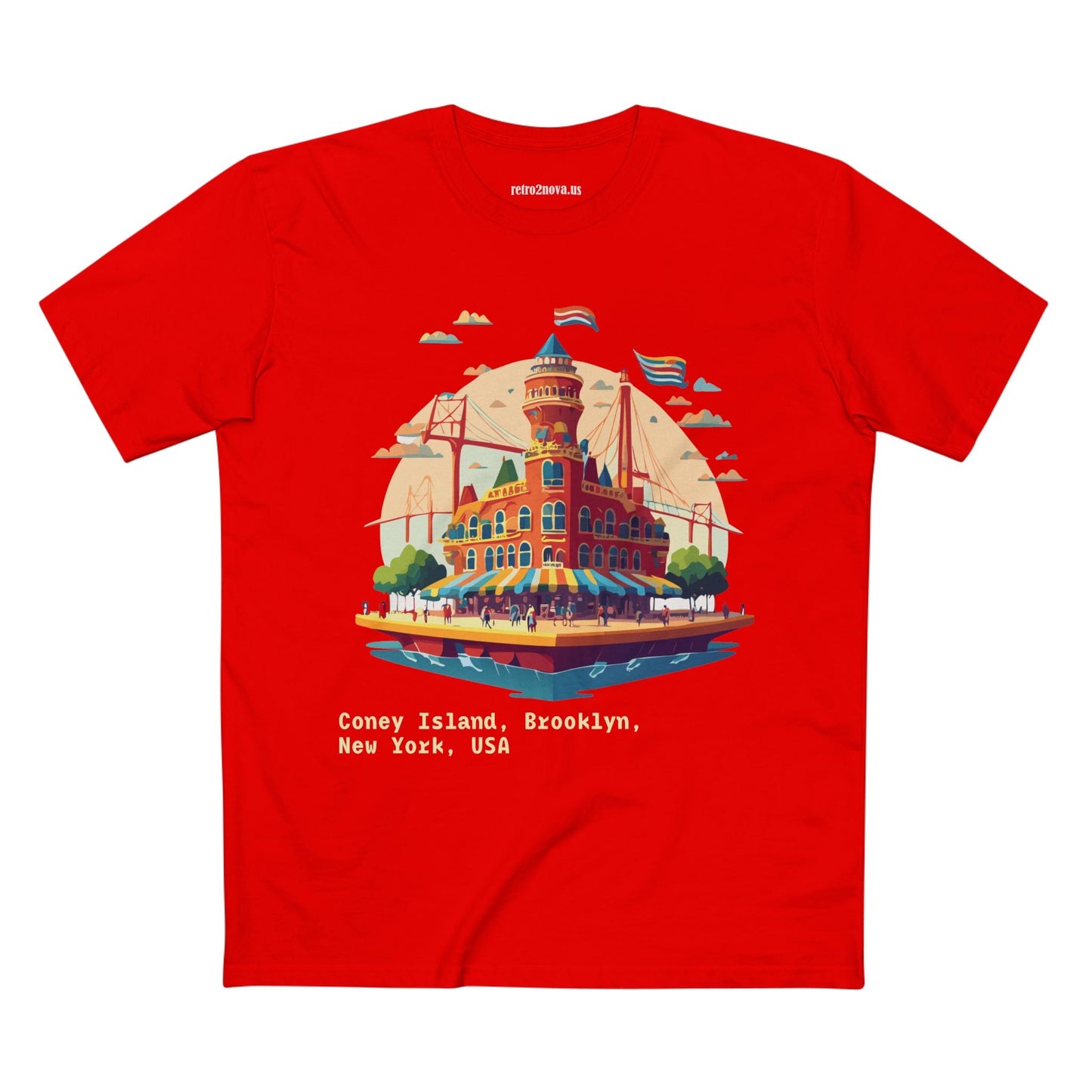 Unisex Brooklyn Travel Shirt With Original Art Design Premium Cotton Tee TT18 For Tourists