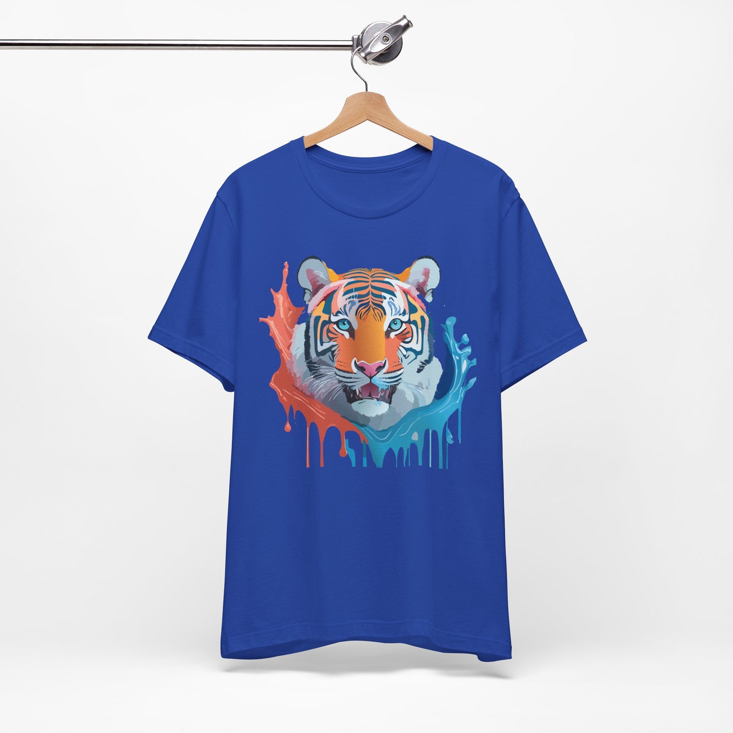 Unisex Tiger Tee, Animal Shirt, Tee Shirt with Tiger, Art T-Shirt, Animal Tees, Big Cat Shirt, Art Design T-Shirt 5
