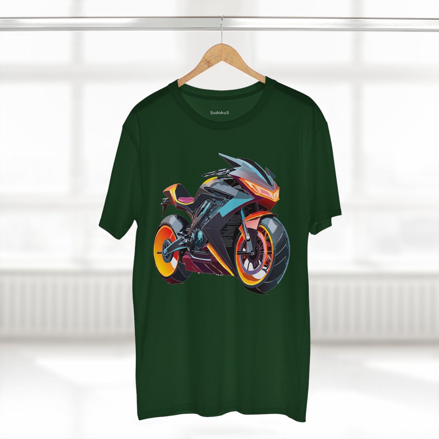 Moto Bike Graphic Unisex 100 Cotton Staple Tee 17