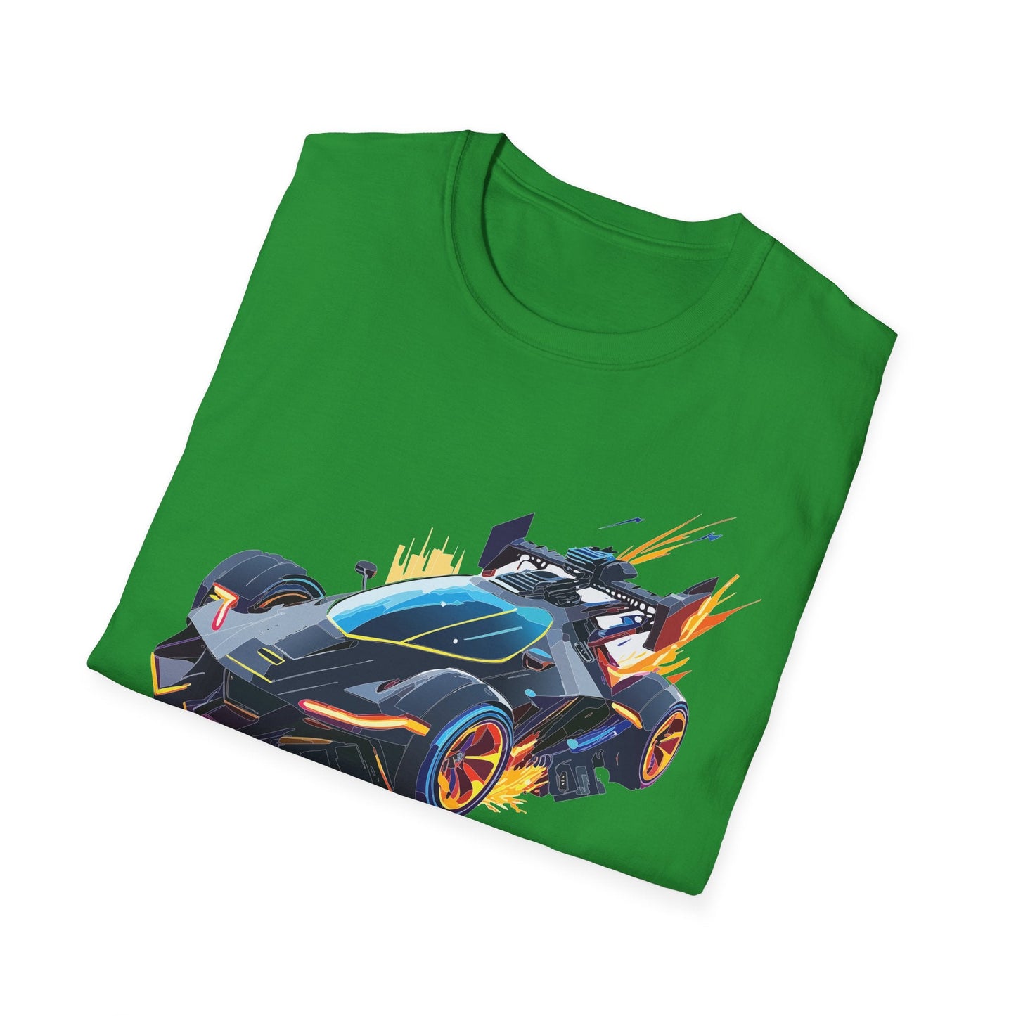 Unisex Car T Shirt With Cars Design Hot Wheels Graphic Tee Gildan Softstyle 64000