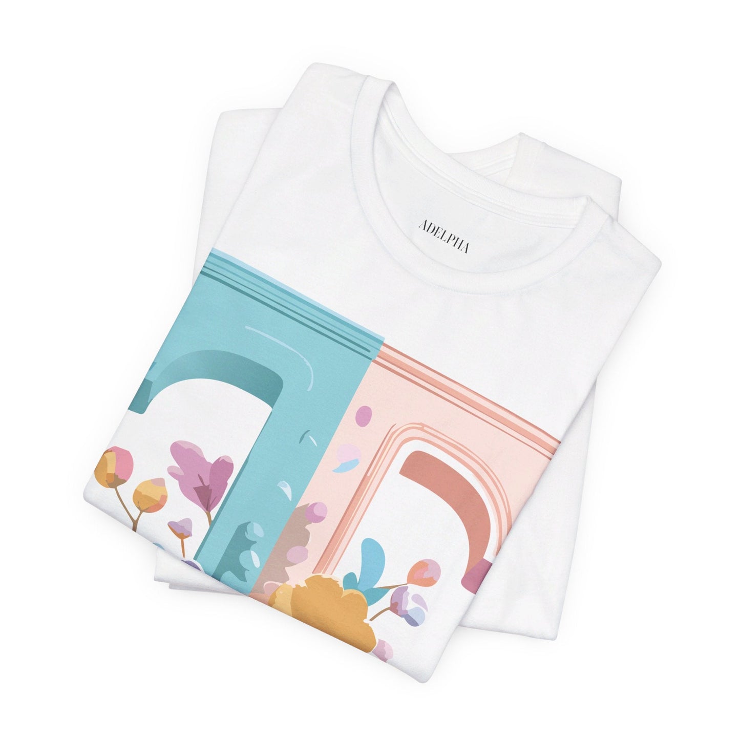 Unisex Short Sleeve Letter T Graphic Featuring Vintage Inspired Artwork