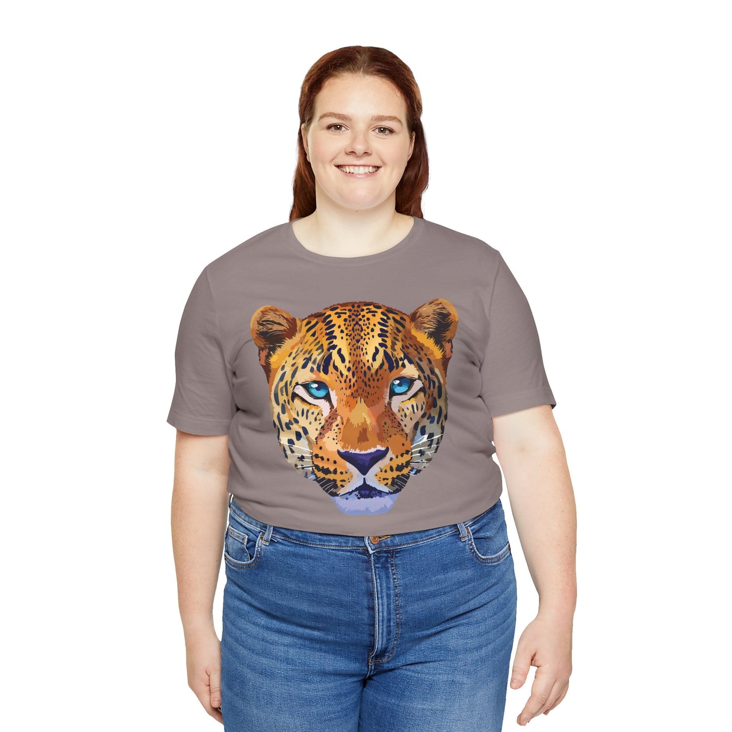 Unisex Animal Print Tee Shirt With Art Design Wild Animals Graphic Tee For Everyday Wear