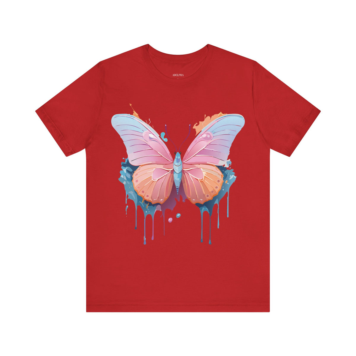 Butterfly Graphic Unisex Cotton Bella+Canvas Tee with Art Design n53