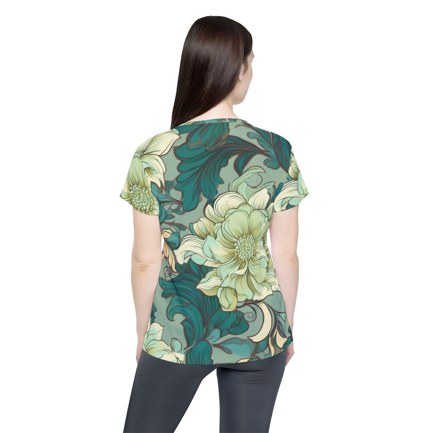 Women Poly T-Shirt with Floral Print