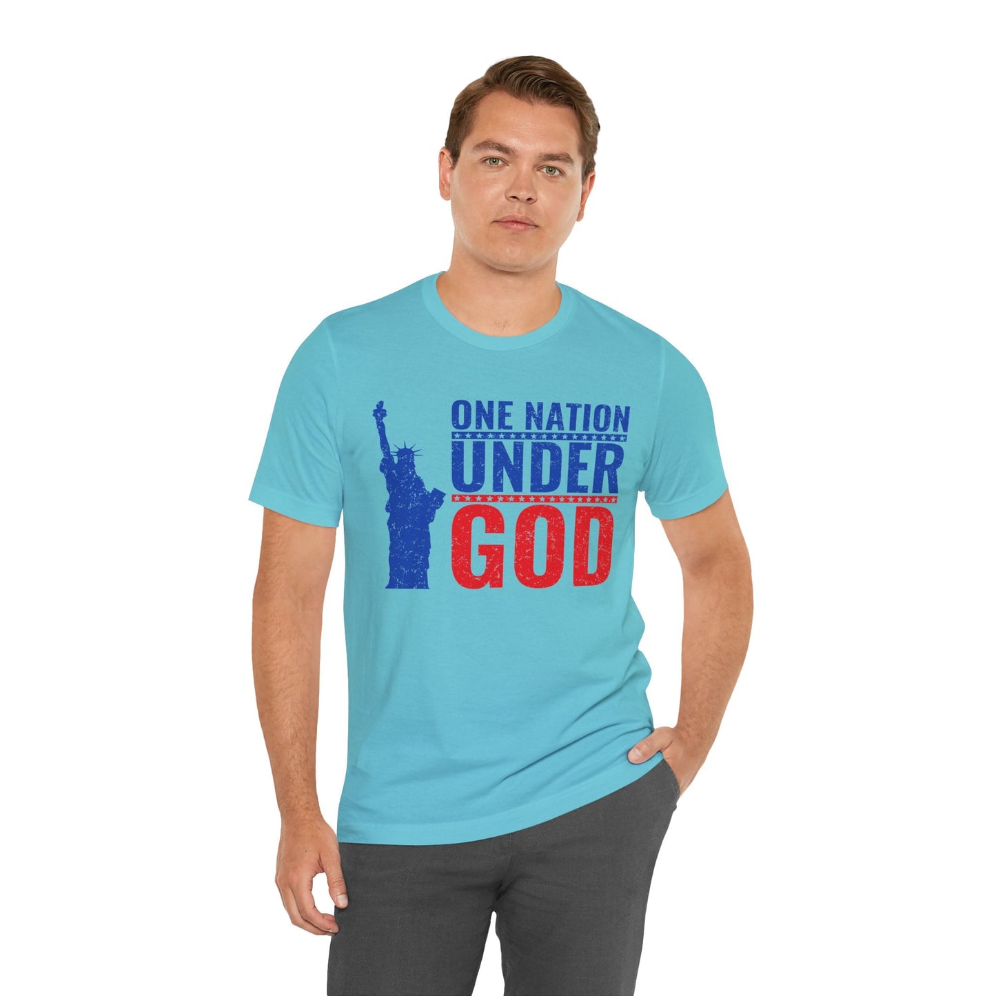 Statue of Liberty Patriotic Graphic Unisex Cotton T-Shirt a6