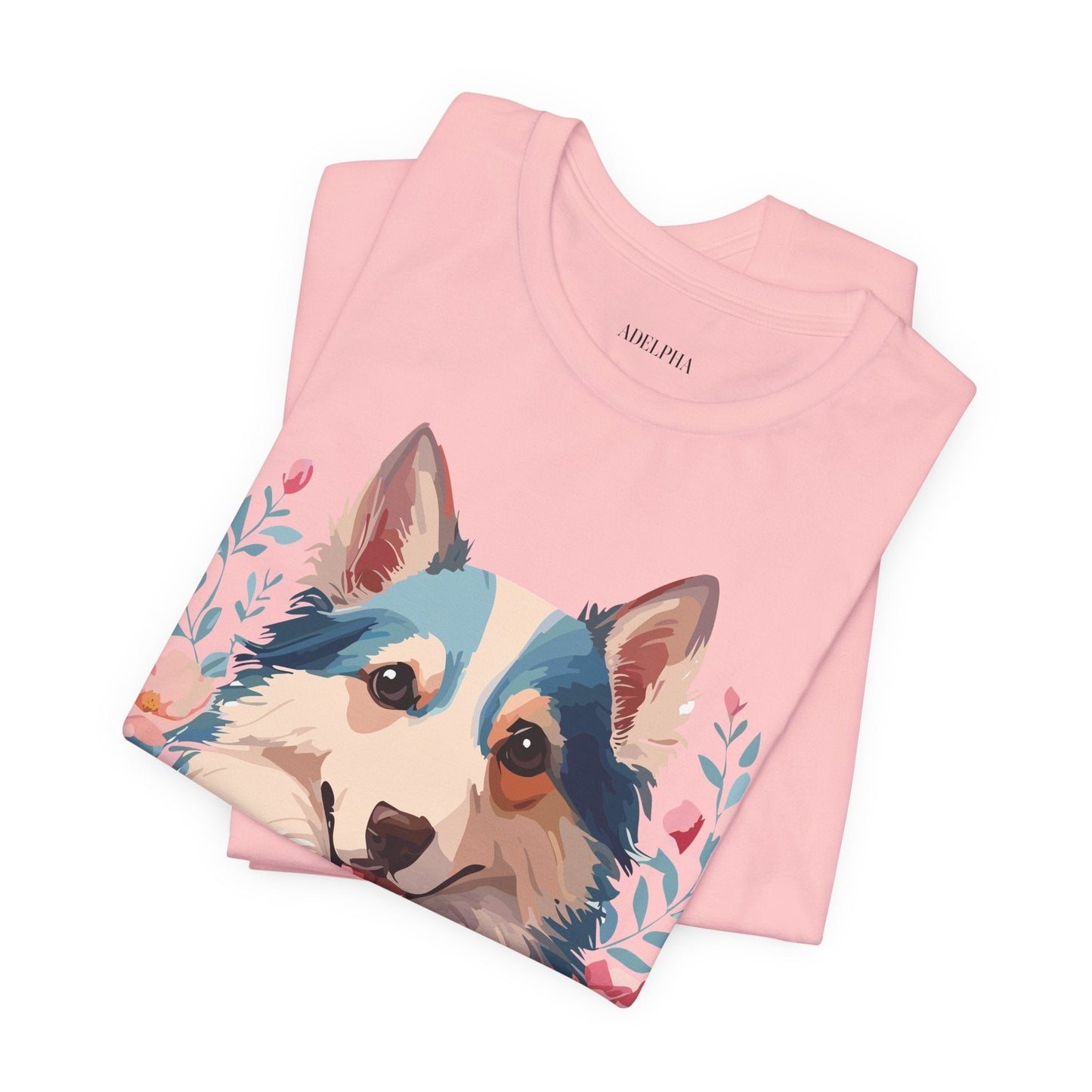Unisex Graphic Dog Shirt Vintage Inspired Tee Art Design By Adelpha Premium Short Sleeve