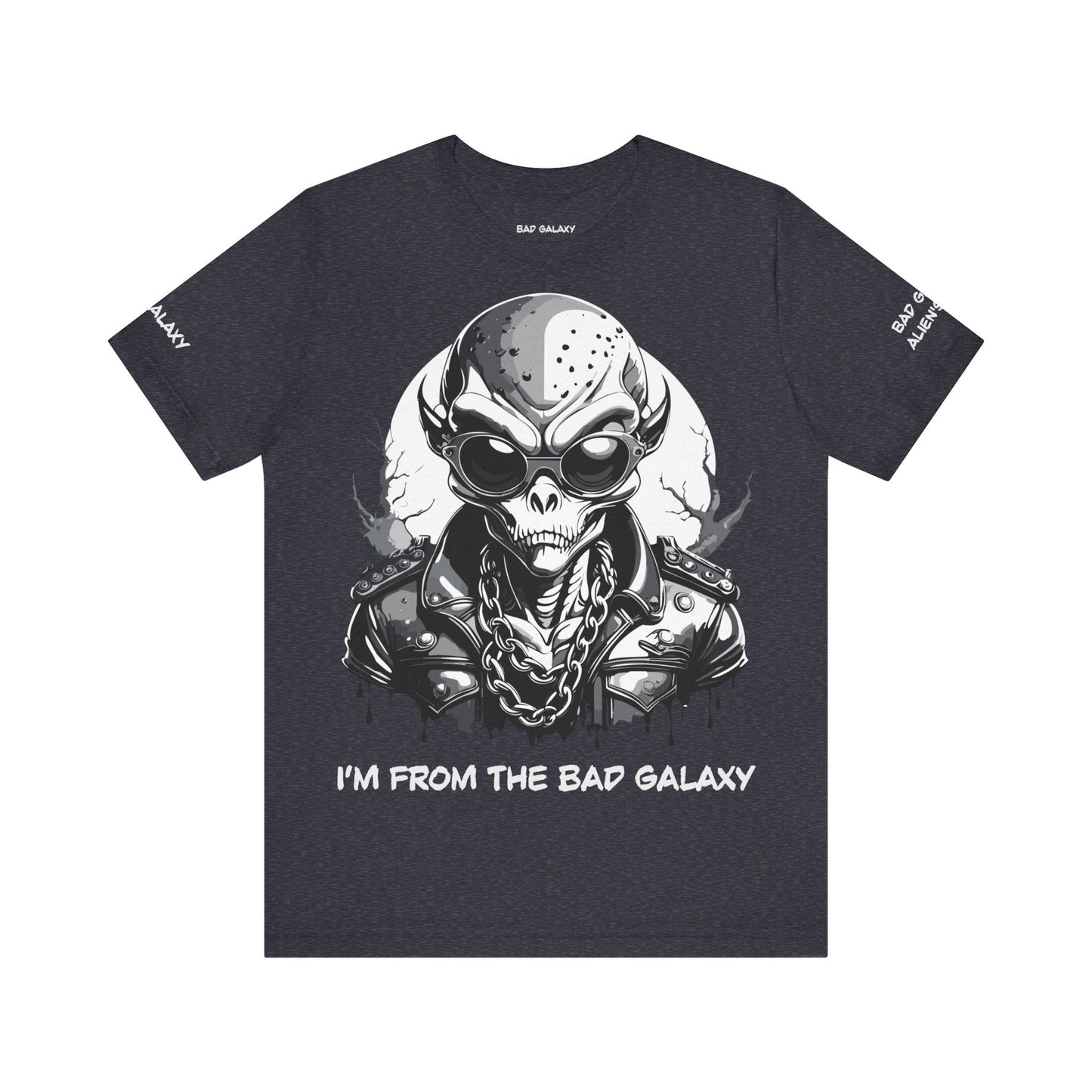 Alien Tee Shirt From Bad Galaxy 100 Percent Cotton Made to Order Eco Friendly Non Toxic Inks