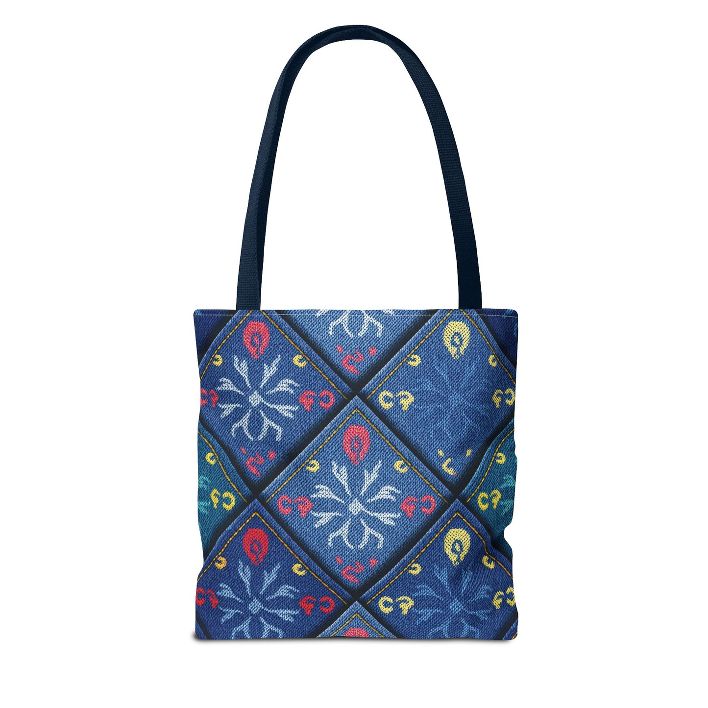 Diwali Graphic Denim Fabric Imitation Print Unisex Canvas Bag Poly Spun 3 Sizes Tote Bag 205-8