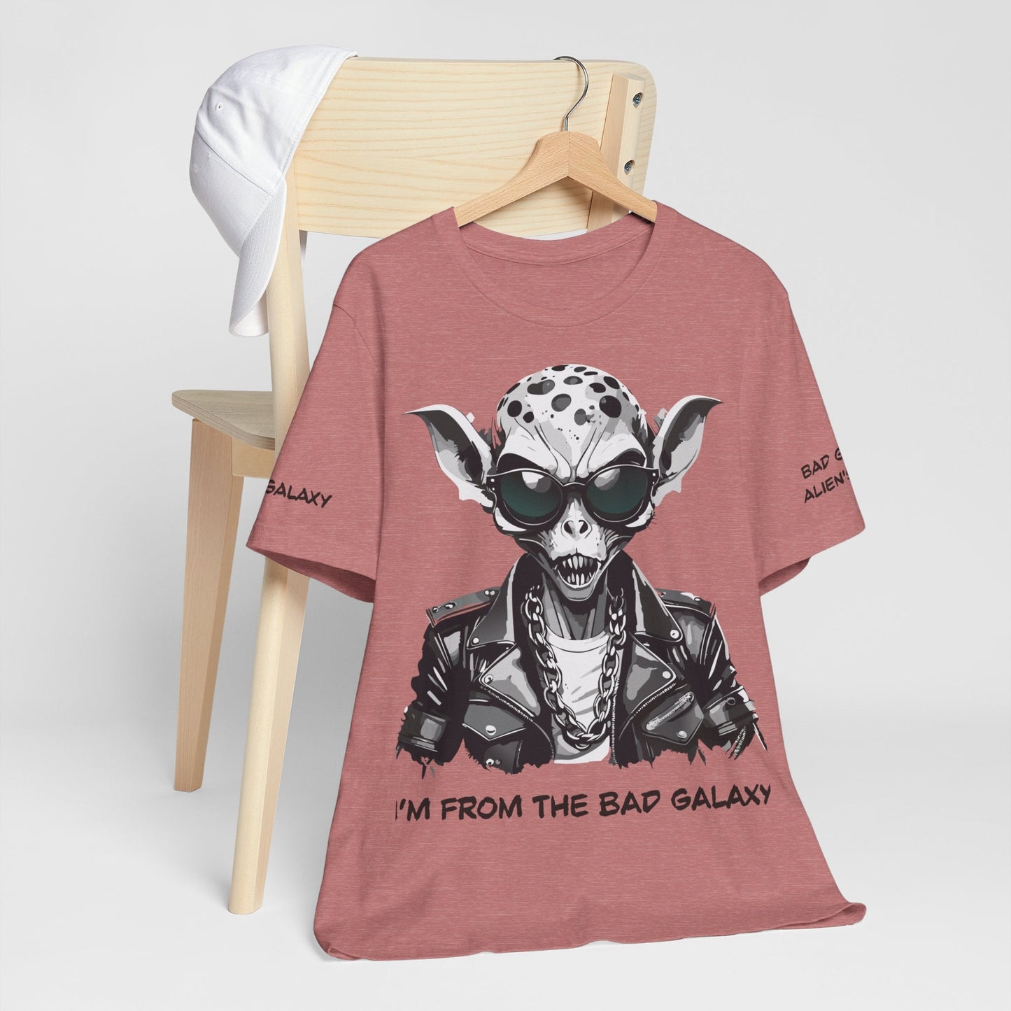 Alien Tee Shirt From Bad Galaxy 100 Percent Cotton Lightweight USA Printed Tee Eco Friendly Inks