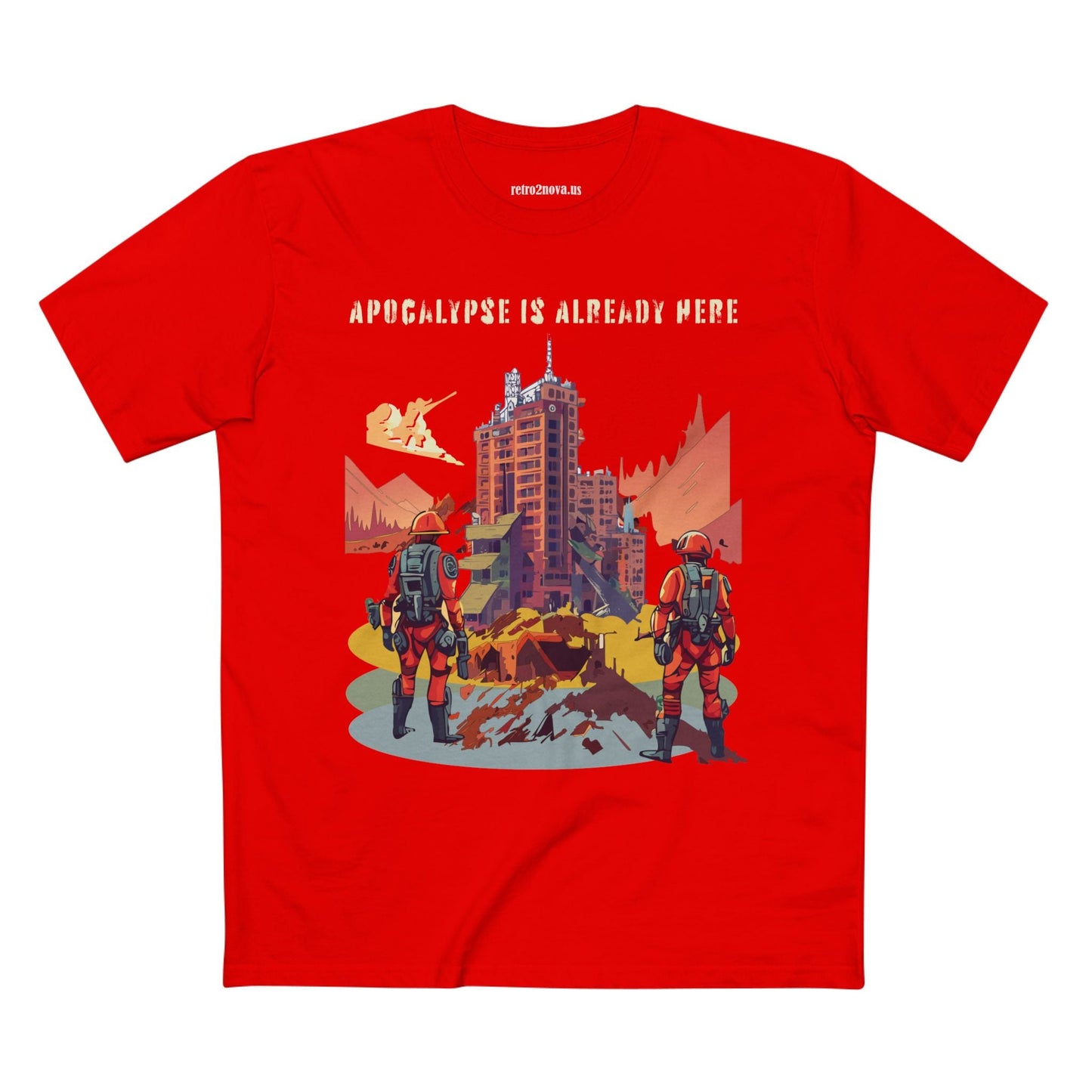 Cataclysm Doomsday Unisex Premium Cotton Tee With Original Art Design Retro2Nova