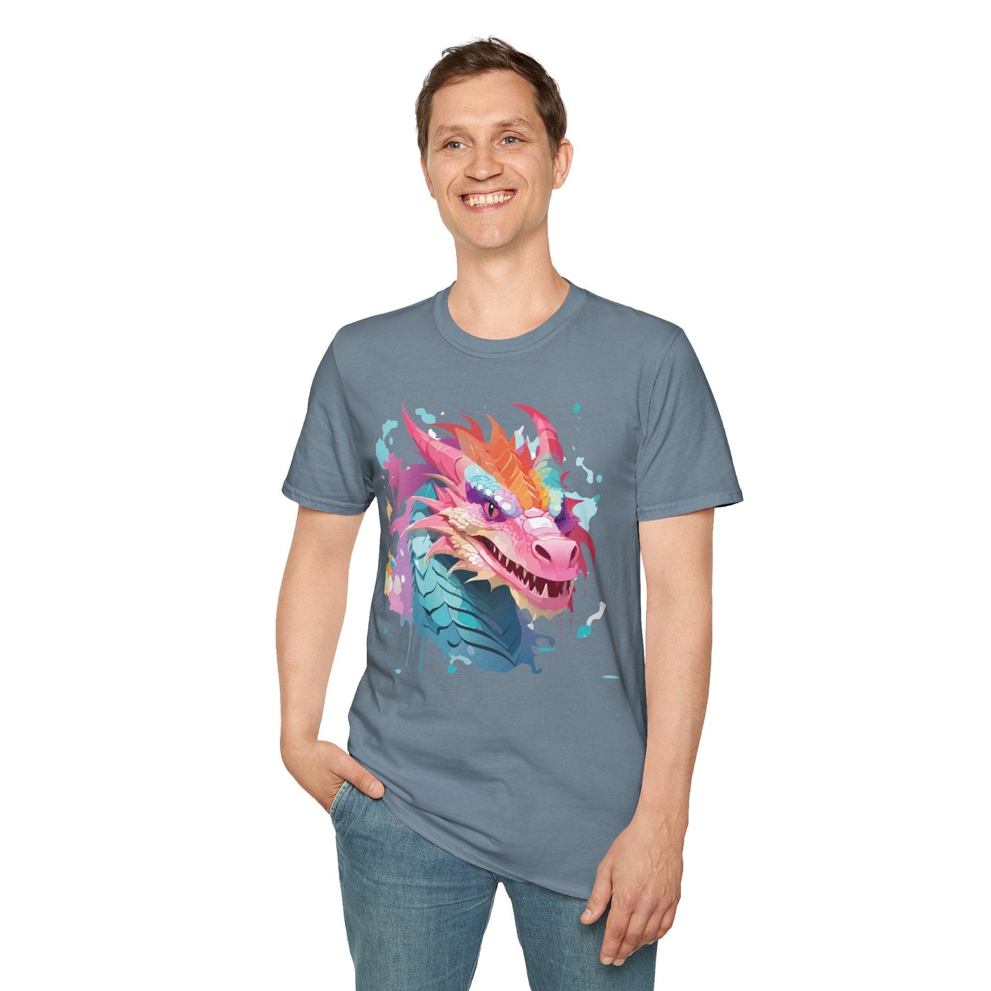 Dragon T Shirt Unisex Dragon Graphic Tee Softstyle 64000 Lightweight Comfort Durable Breathable