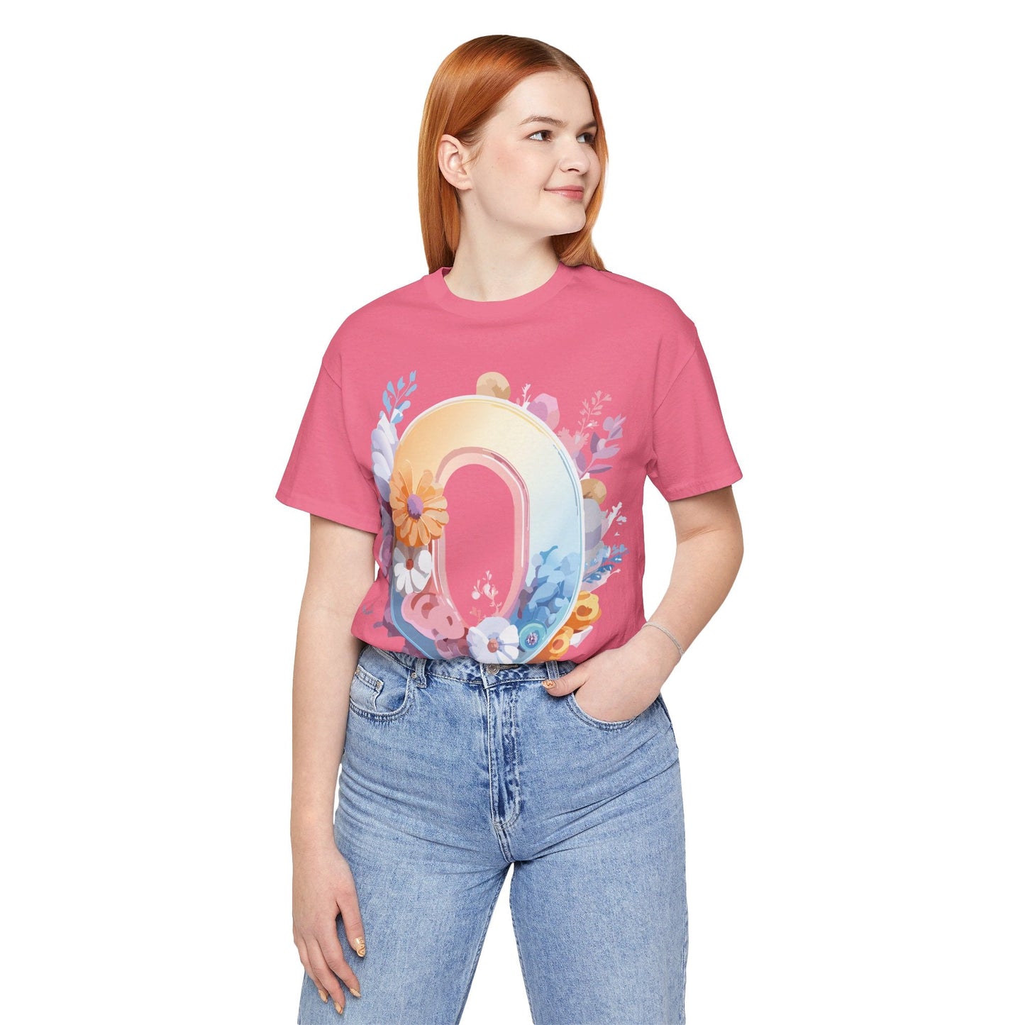 Letter O Graphic Tee Unisex Shirt Adelpha Vintage Inspired Art Design Short Sleeve