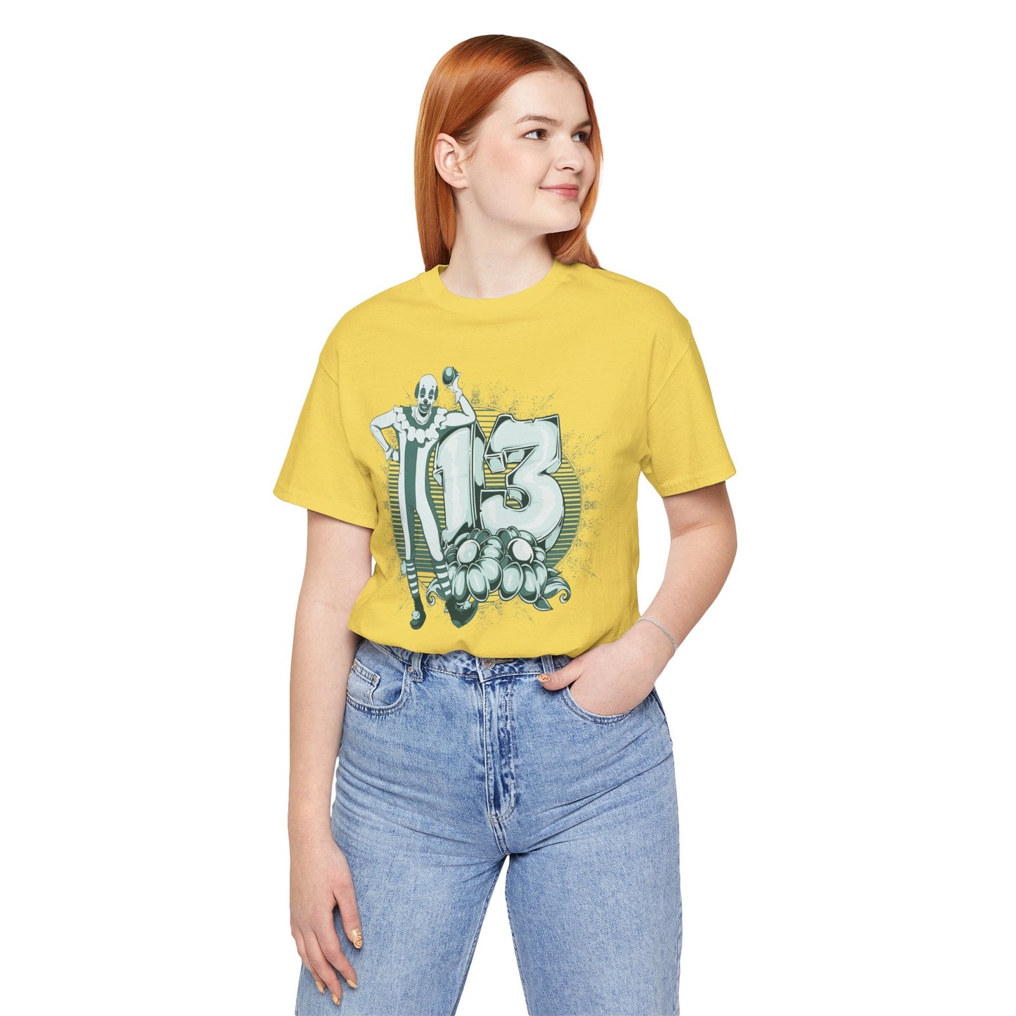 Vintage Clown Graphic Illustration Unisex Cotton T-Shirt Art-39