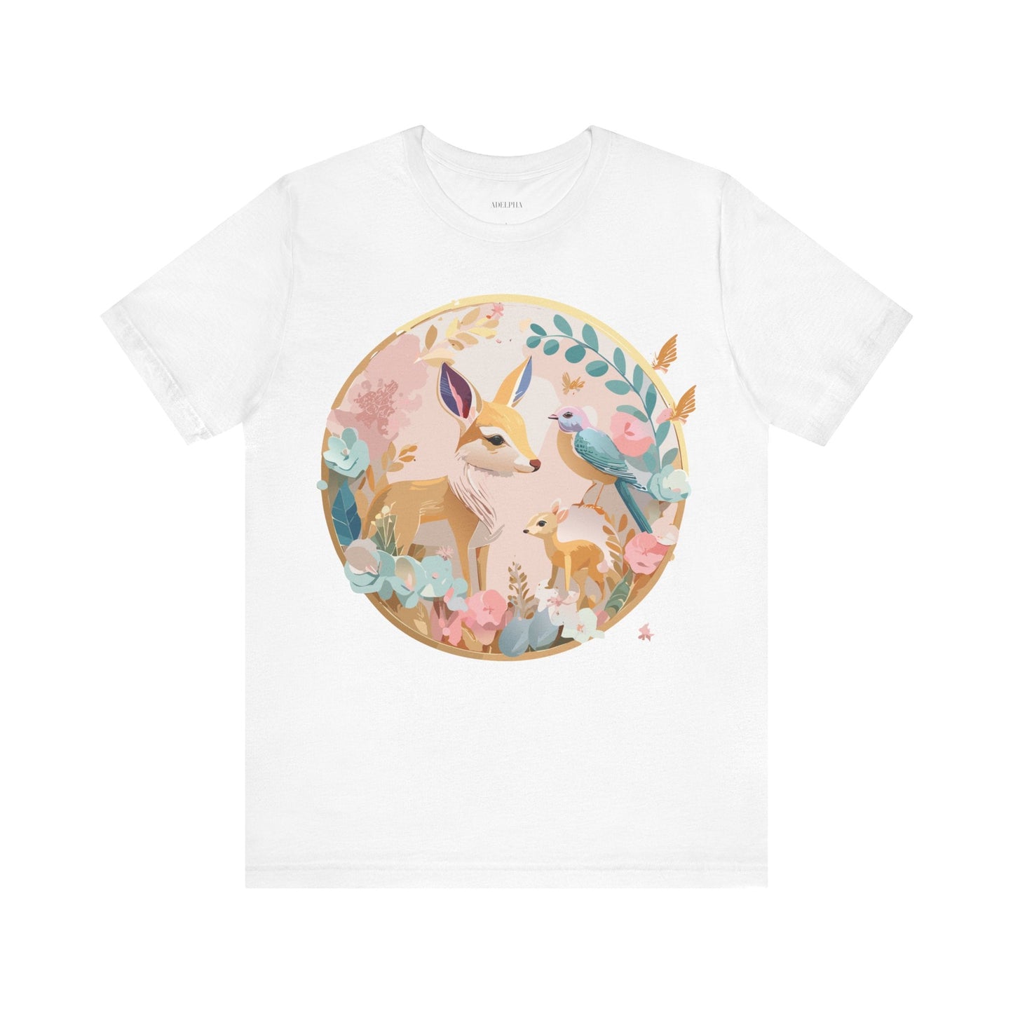 Adelpha Medallion Graphic T Shirt Unisex Short Sleeve Vintage Inspired Art Design Tee
