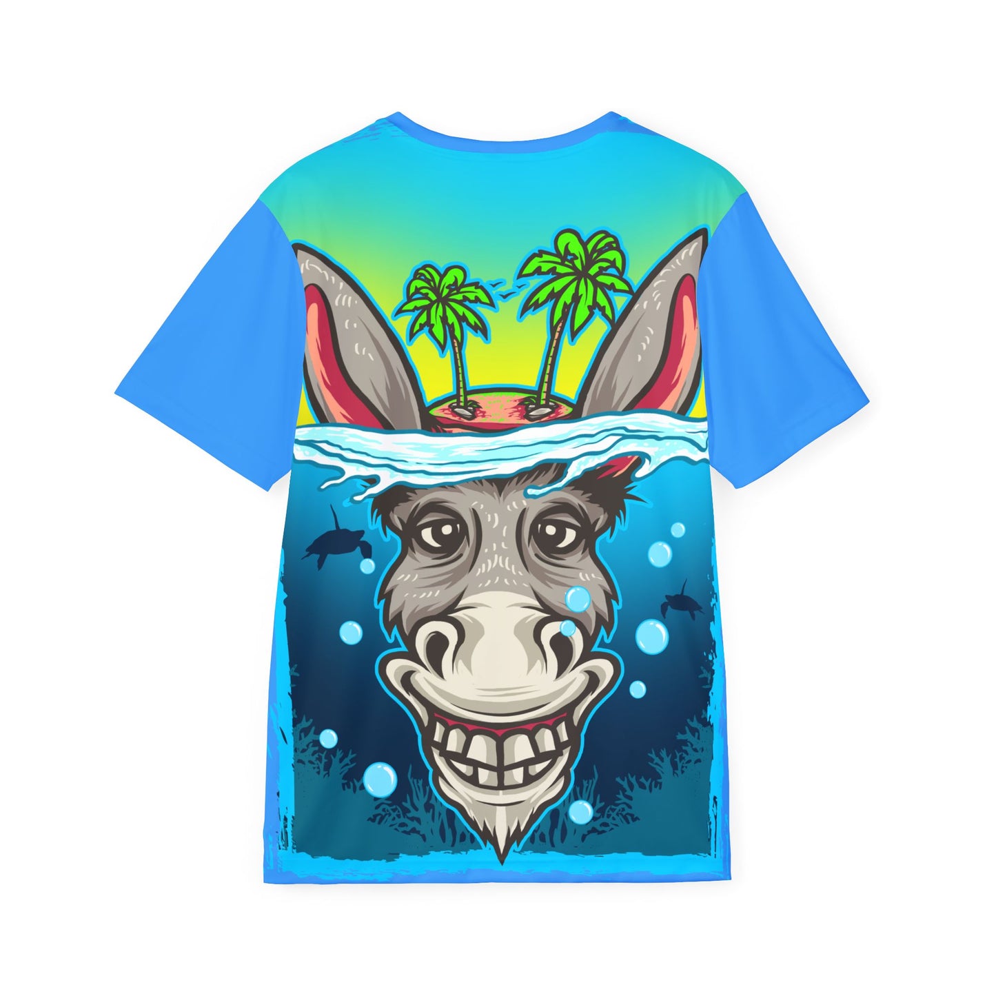 63 Unisex Poly T-Shirt with Cartoon Graphic Design