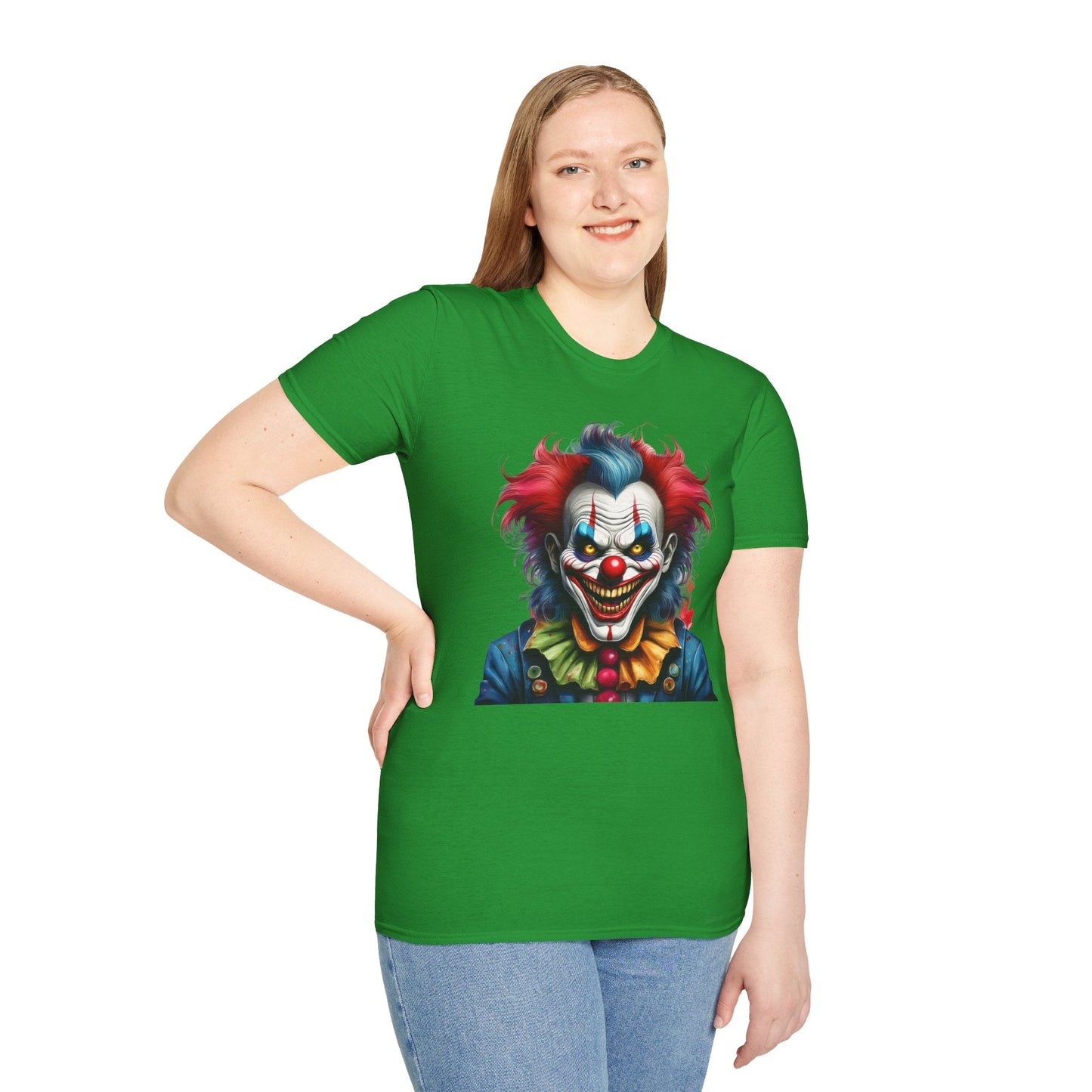 Unisex Clown Shirt Funny Man Tee Circus Theme Shirt Scary Man Shirt Softstyle Comfort