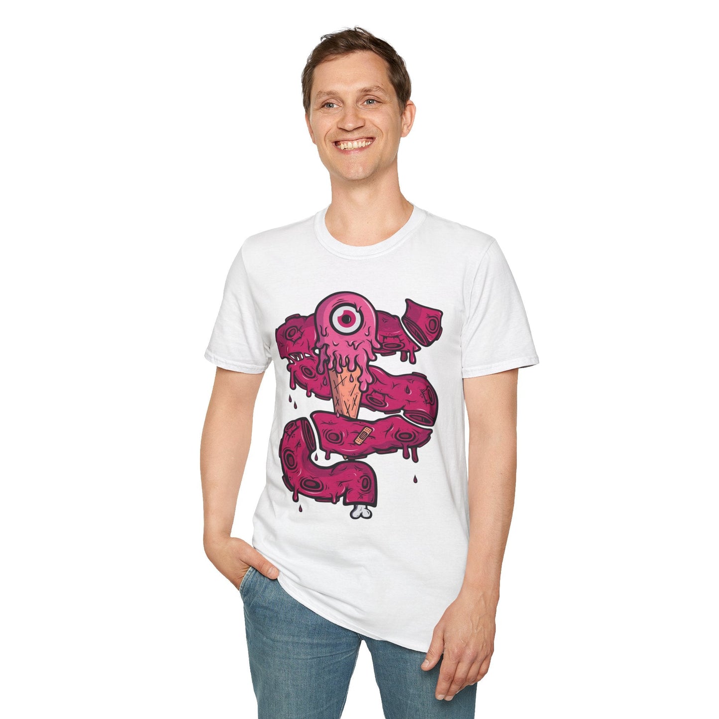 Cartoon T Shirt Animation Tee Funny Graphic Tee Unisex Gildan Softstyle Cotton 64000