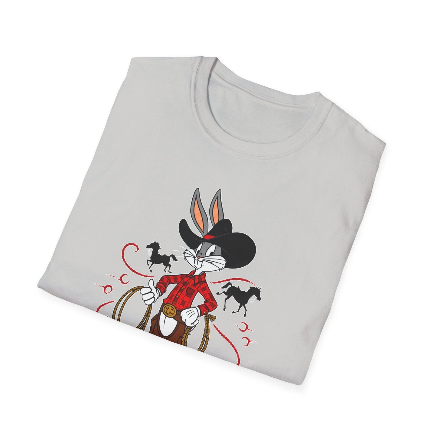 Bugs Bunny Unisex T Shirt Cartoon Design Graphic Tee Gildan Softstyle 64000 Artwork
