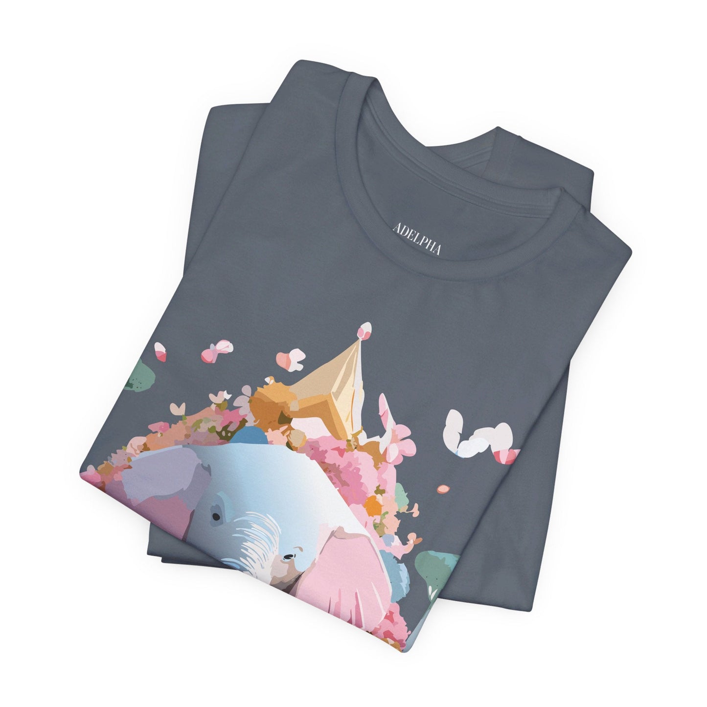 Elephant Graphic Tee Adelpha Unisex Short Sleeve Vintage Inspired Art Design Premium