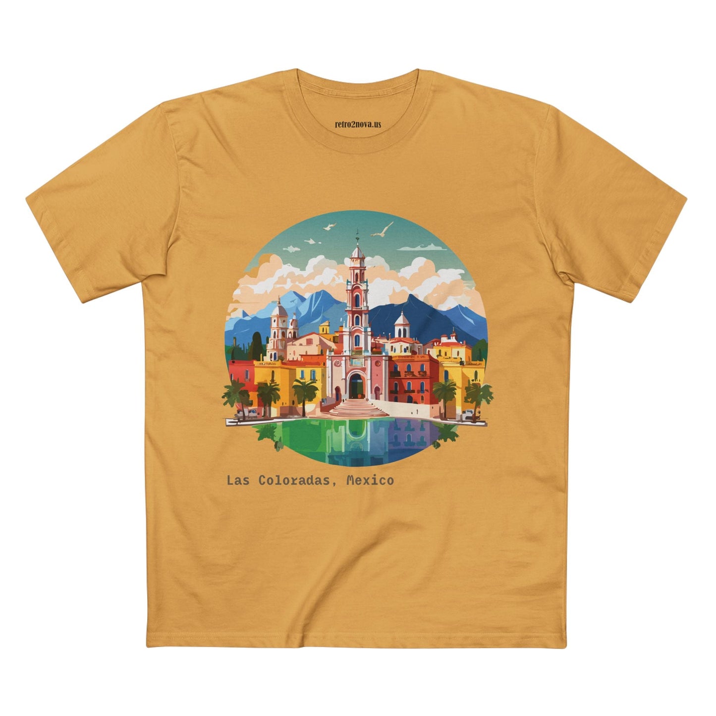Travel Shirt for Mexico Tourists Unisex Premium Cotton Art Tee by Retro2Nova Original Art Design
